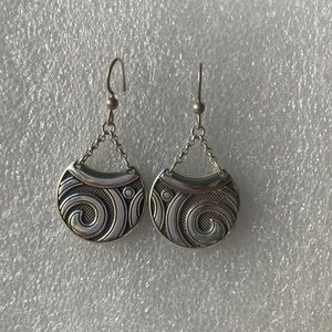 Brighton silver dangle French wire earring